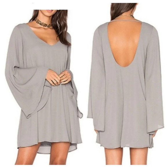 Show Me Your MuMu Dresses & Skirts - Show Me Your MuMu Gabby Low Back Dress Women's Size Large Gray